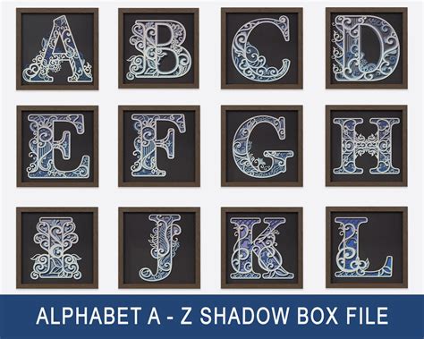 metal shadow box letters|Alphabet Shadow Boxes .